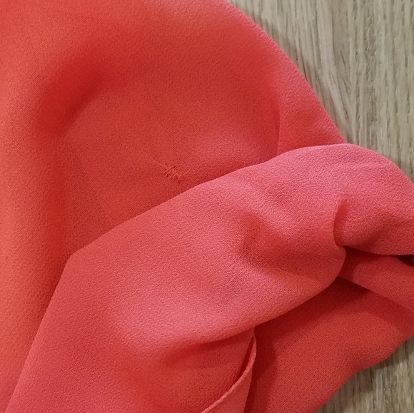 SIX Degrees Sheer Tangerine Blouse - Picture 6 of 6